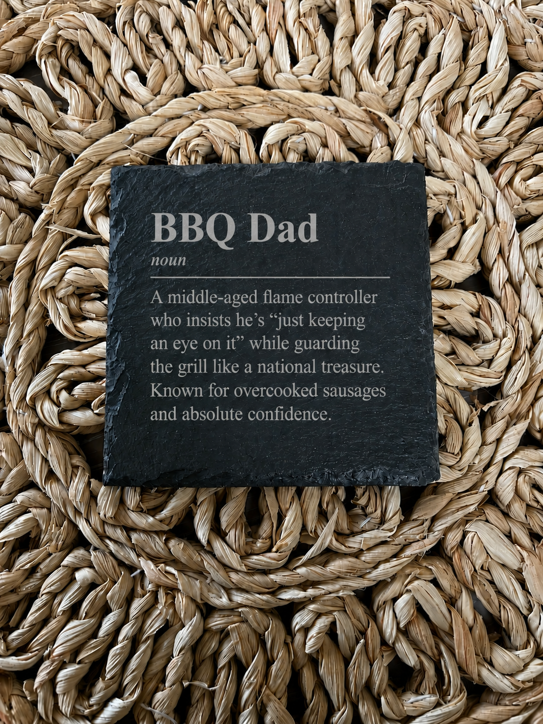 BBQ Dad Slate Coaster