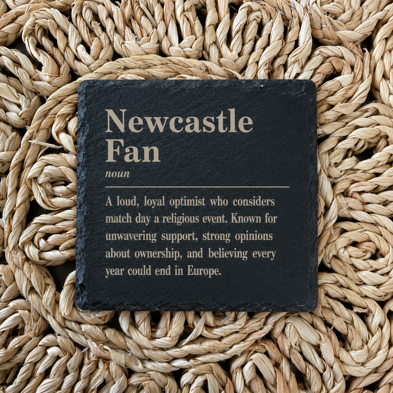 Newcastle Fan Slate Coaster