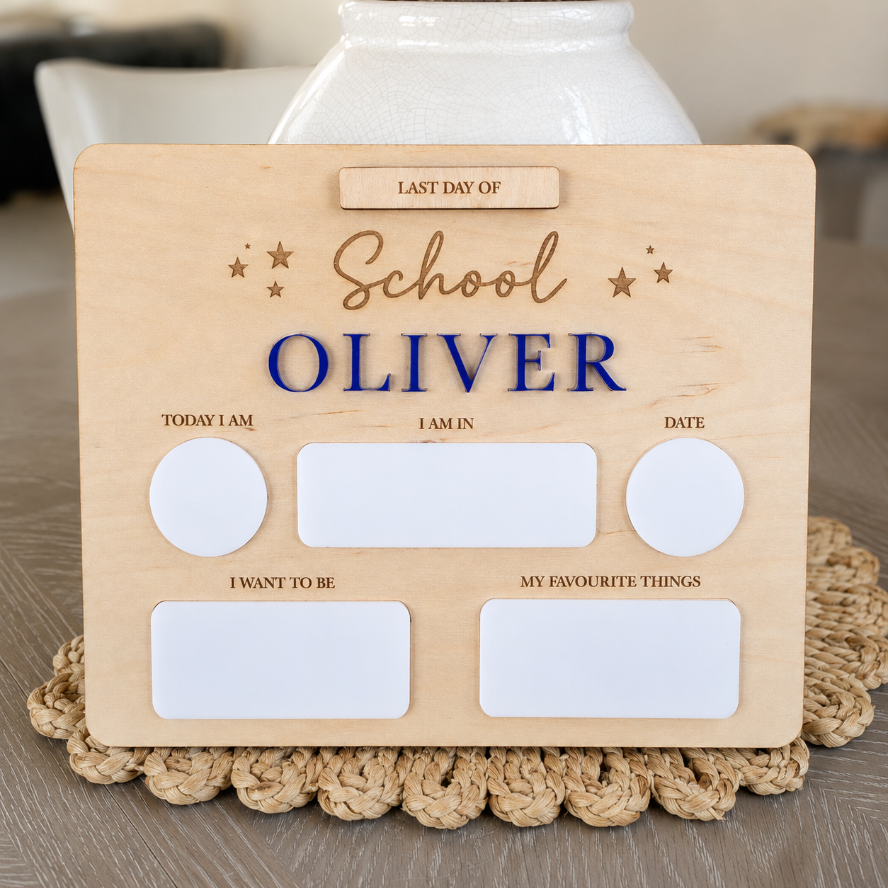 Personalised Reusable First & Last Day of School Board