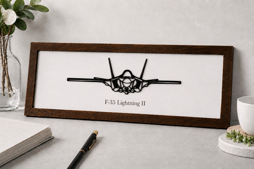 F-35 Lightning II Fighter Jet Wooden Wall Art Sign