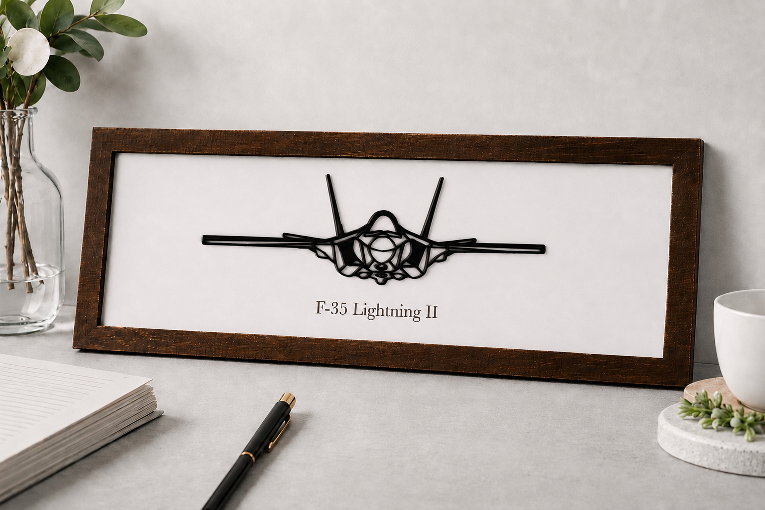 F-35 Lightning II Fighter Jet Wooden Wall Art Sign