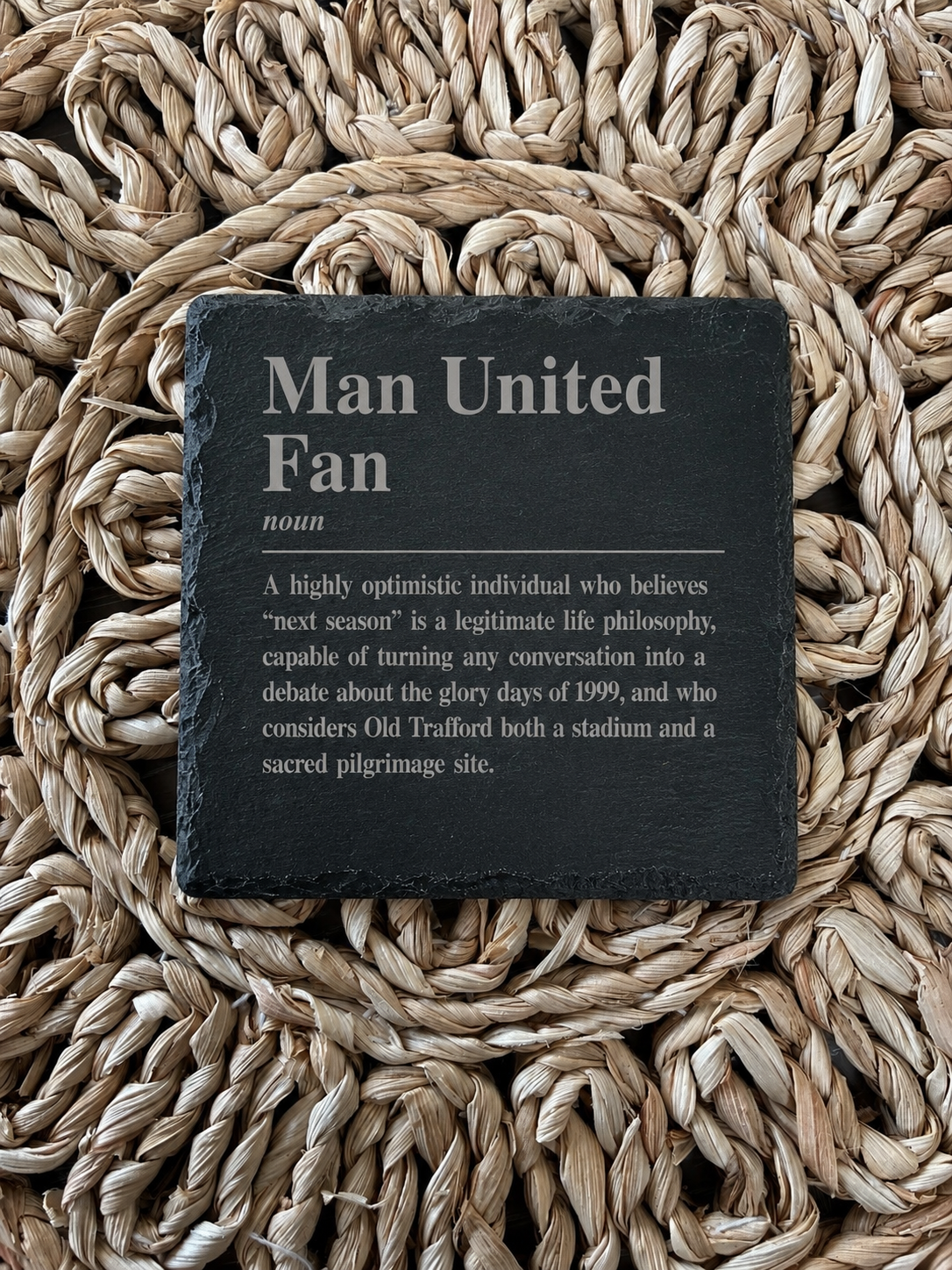 Man United Fan Slate Coaster