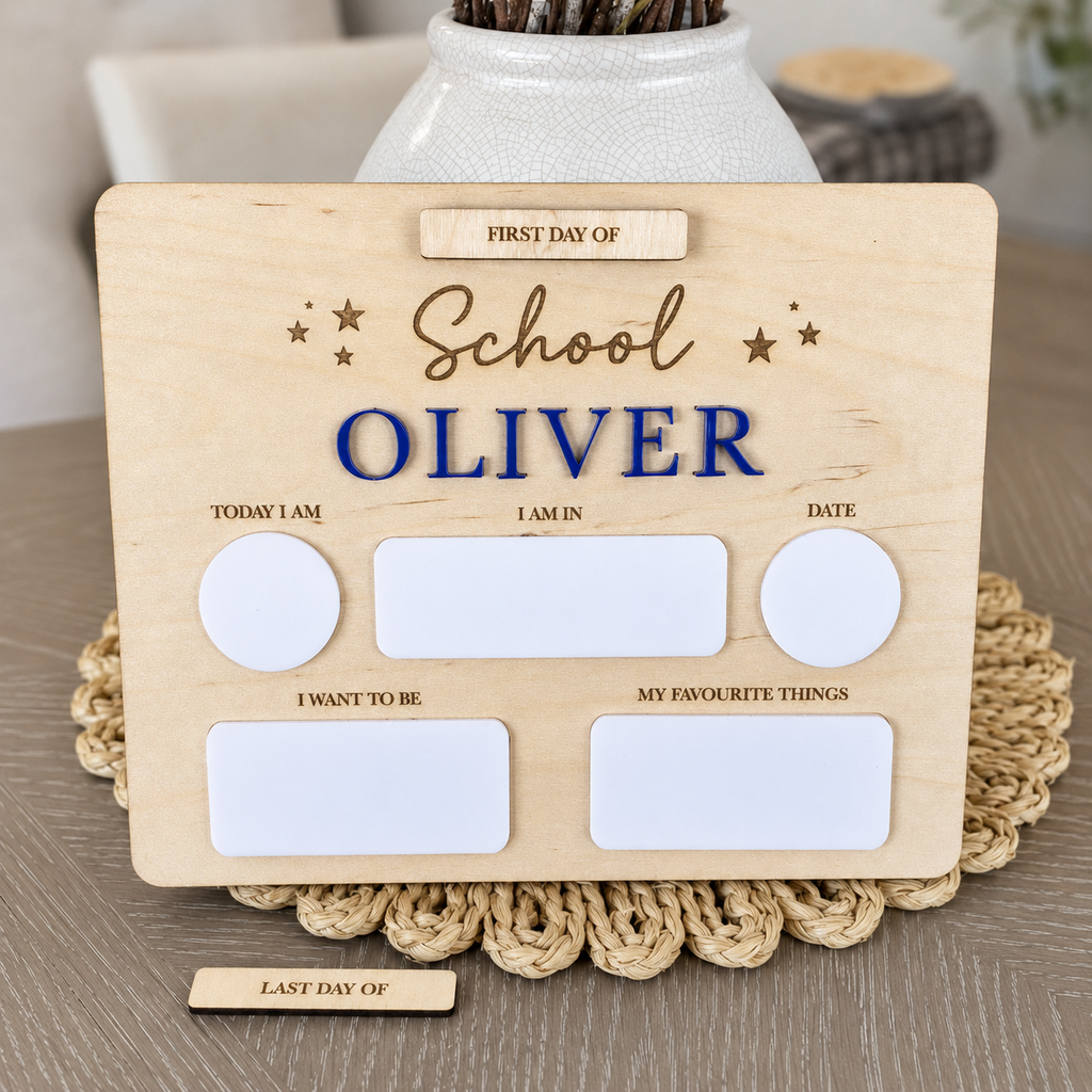 Personalised Reusable First & Last Day of School Board