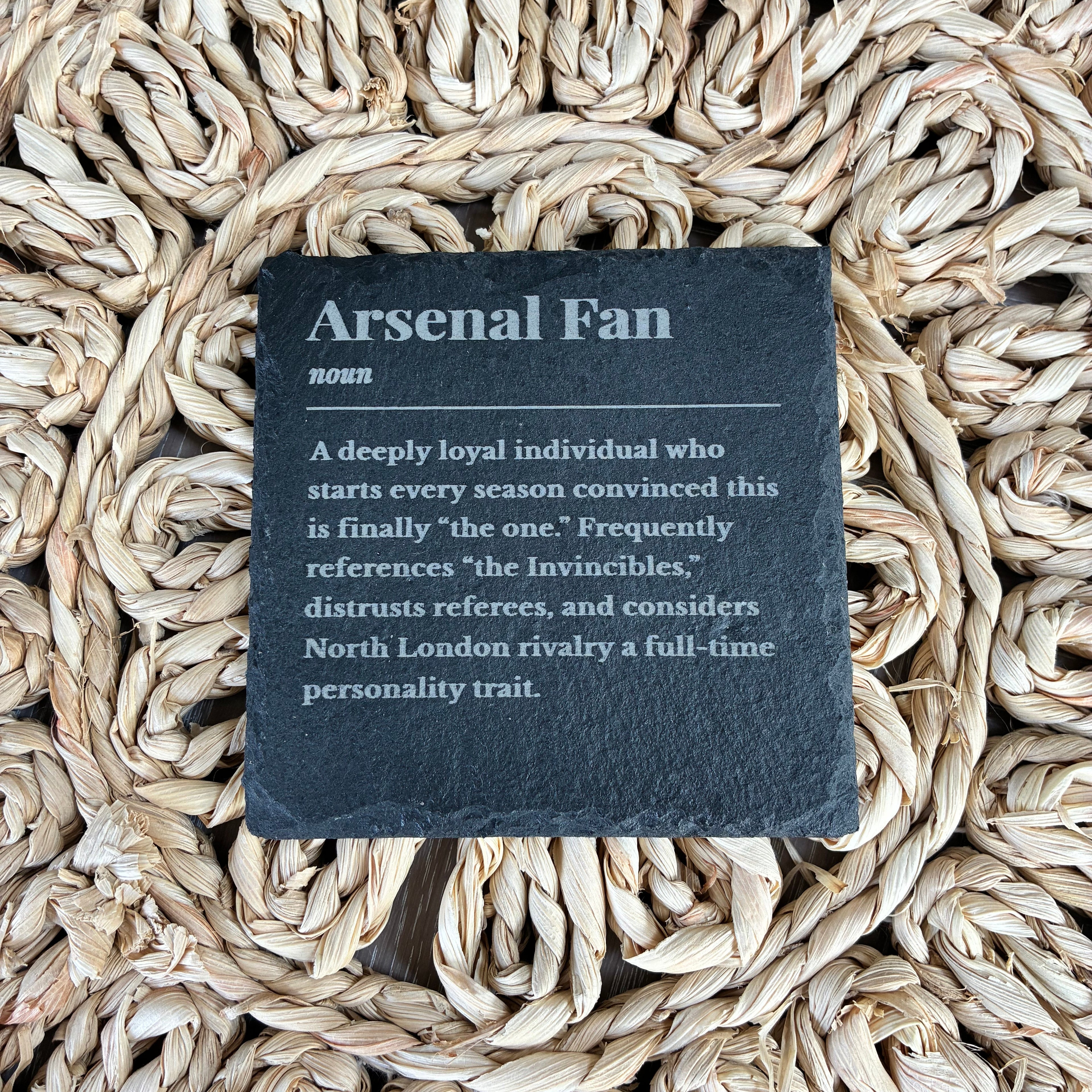 Arsenal Fan Slate Coaster