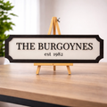 Personalised Family Name Plywood Wall Sign