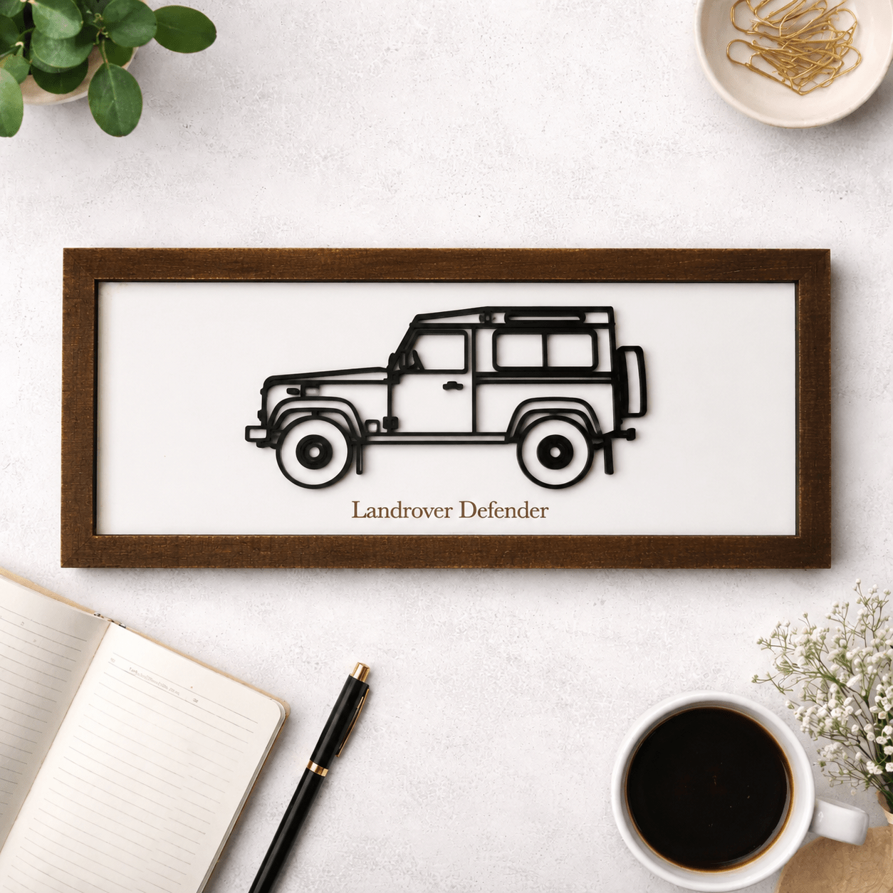 Land Rover Defender Wall Art Sign - From The Workshop