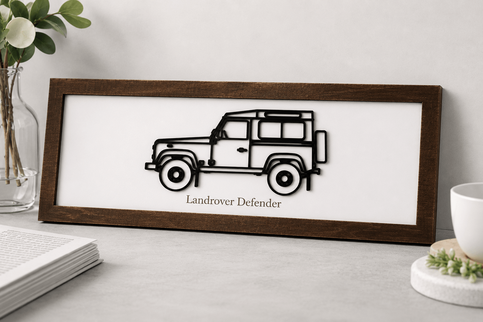 Land Rover Defender Wall Art Sign - From The Workshop