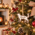 Personalised Cat Christmas Tree Decoration | Wooden Pet Silhouette - From The Workshop