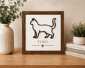 Personalised Cat Wooden Frame | Handmade Cat Lover Gift - From The Workshop