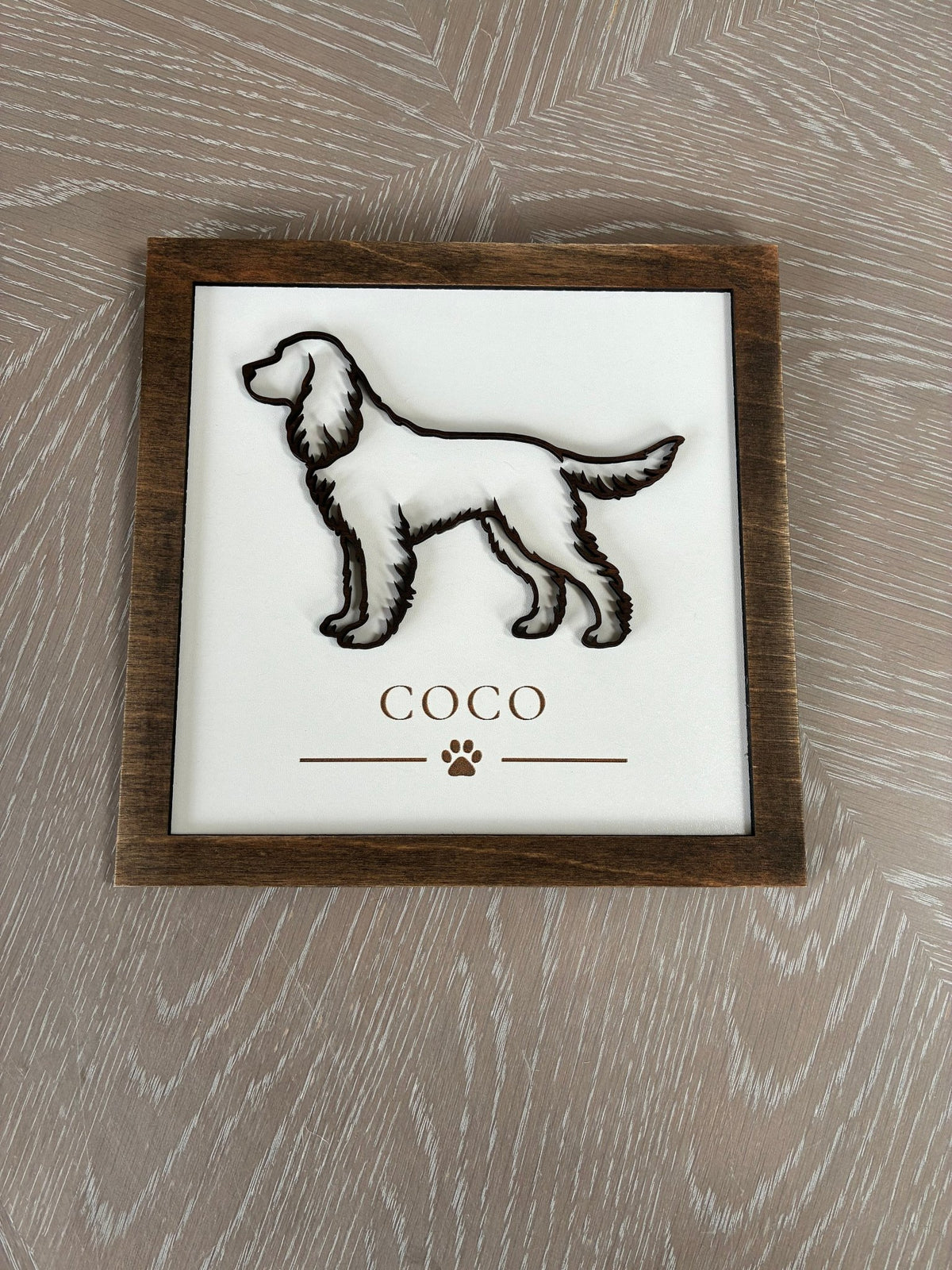Personalised Cocker Spaniel Wooden Frame | Cocker Spaniel Gift - From The Workshop