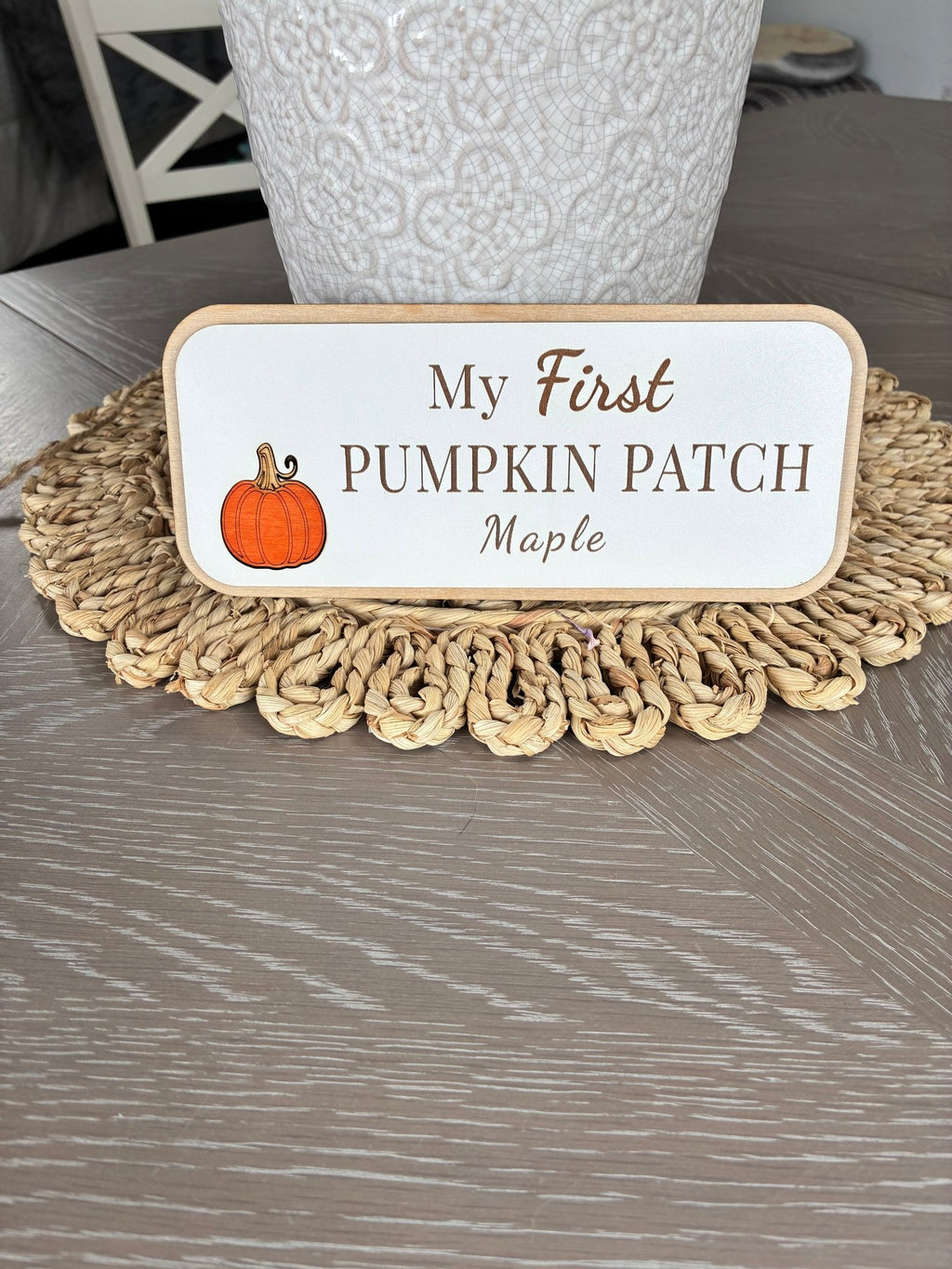 Personalised My First Pumpkin Patch Wooden Sign - From The Workshop