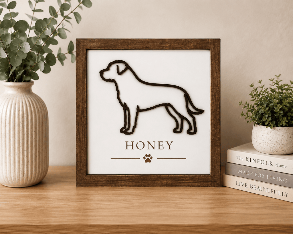 Personalised Rottweiler Wooden Frame | Rottweiler Dog Gift - From The Workshop