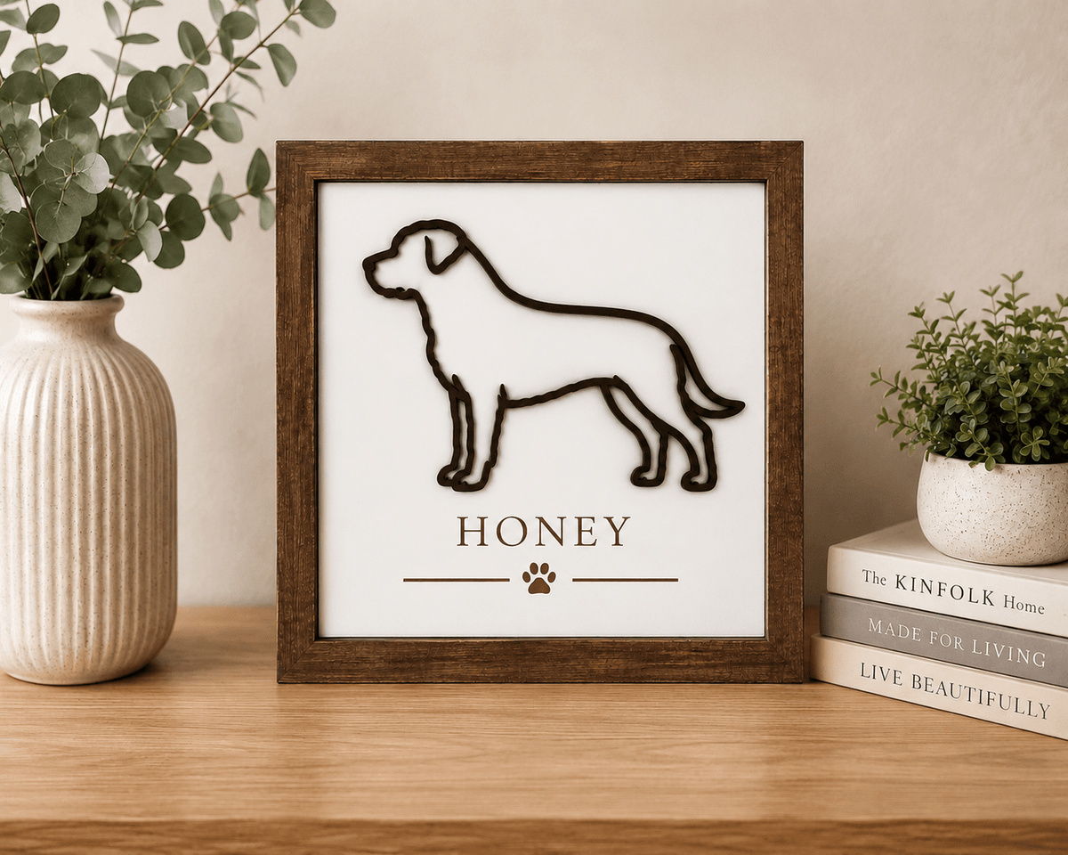 Personalised Rottweiler Wooden Frame | Rottweiler Dog Gift - From The Workshop