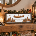 Spitfire Winter Skies | Handmade Wooden Christmas Sign - From The Workshop
